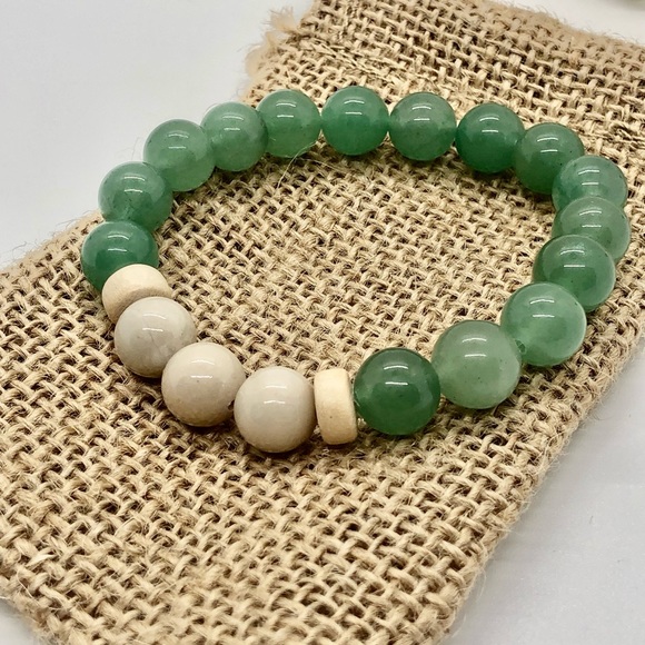 Jewelry - 10mm Aventurine Gemstone Beaded Bracelet